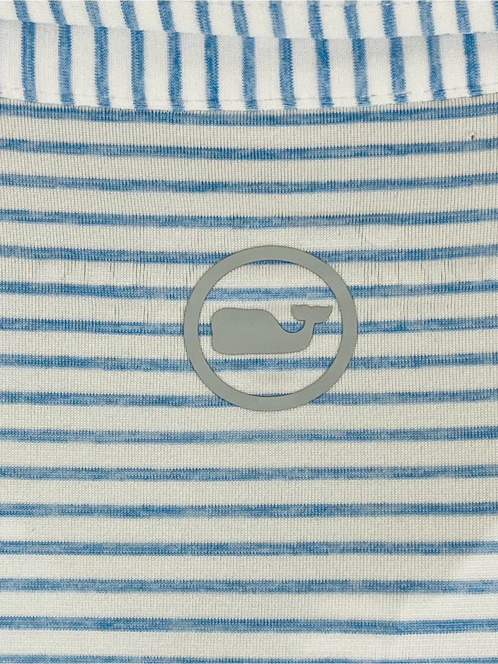 Vineyard Vines On-The-Go Sankaty Polo Shirt Men XL Blue Striped Performance - Picture 10 of 14